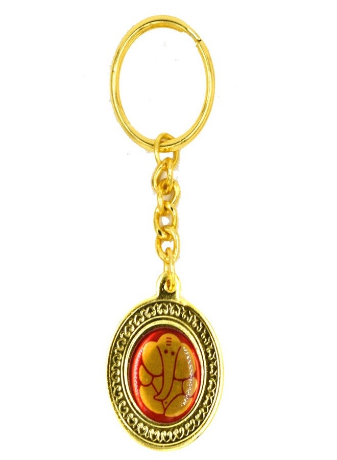 AFH Lord Ganesh Ashtavinayak Metal Golden Key Chain